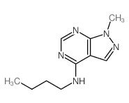 1H-Pyrazolo[3,4-d]pyrimidin-4-amine, N-butyl-1-methyl- Structure