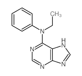 N-ethyl-N-phenyl-5H-purin-6-amine Structure