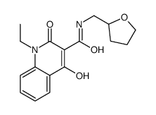 1-ethyl-4-hydroxy-2-oxo-N-(oxolan-2-ylmethyl)quinoline-3-carboxamide Structure