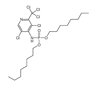 3,5-dichloro-N-dioctoxyphosphoryl-2-(trichloromethyl)pyridin-4-amine结构式