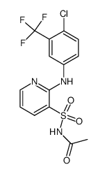 2-(4-chloro-3-trifluoromethyl-anilino)-pyridine-3-sulfonic acid acetylamide Structure