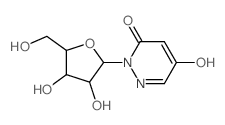 4-Hydroxy-1-(beta-D-ribofuranosyl)pyridazin-6-one Structure