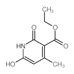 3-Pyridinecarboxylicacid, 1,2-dihydro-6-hydroxy-4-methyl-2-oxo-, ethyl ester Structure