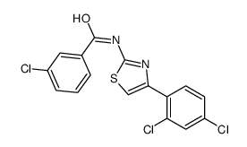 3-chloro-N-[4-(2,4-dichlorophenyl)-1,3-thiazol-2-yl]benzamide Structure