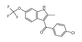 (4-chlorophenyl)[2-methyl-6-(trifluoromethoxy)-1H-indol-3-yl]methanone结构式