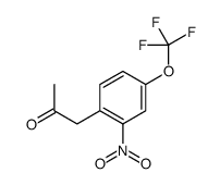 1-(2-硝基-4-三氟甲氧基苯基)-2-丙酮结构式