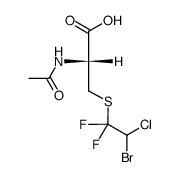 N-acetyl-S-(2-bromo-2-chloro-1,1-difluoroethyl)-L- cysteine结构式