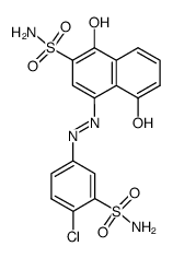 4-(4-Chloro-3-sulfamoyl-phenylazo)-1,5-dihydroxy-naphthalene-2-sulfonic acid amide Structure