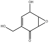 5,6-Epoxy-4-hydroxy-2-hydroxymethyl-2-cyclohexen-1-one结构式