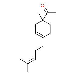 1-[1-methyl-4-(4-methyl-3-pentenyl)-3-cyclohexen-1-yl]ethan-1-one structure