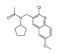 Acetamide, N-[(2-chloro-6-methoxy-3-quinolinyl)methyl]-N-cyclopentyl- (9CI) Structure