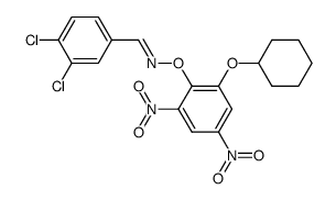 3,4-Dichloro-benzaldehyde O-(2-cyclohexyloxy-4,6-dinitro-phenyl)-oxime结构式