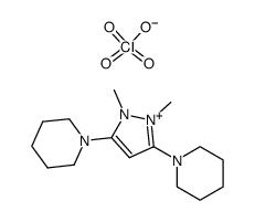 1,2-dimethyl-3,5-dipiperidinopyrazolium perchlorate结构式