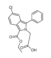 2-(5-chloro-1-ethoxycarbonyl-3-phenylisoindol-2-yl)acetic acid结构式