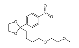 2-[4-(2-methoxyethoxy)butyl]-2-(4-nitrophenyl)-1,3-dioxolane结构式