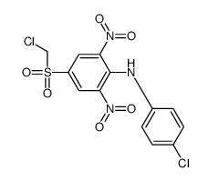 4-(chloromethylsulfonyl)-N-(4-chlorophenyl)-2,6-dinitroaniline结构式