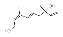 (2Z,4E)-3,7-dimethyl-nona-2,4,8-triene-1,7-diol结构式