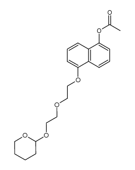 5-(2-(2-((tetrahydro-2H-pyran-2-yl)oxy)ethoxy)ethoxy)naphthalen-1-yl acetate结构式