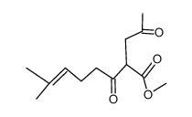 4-Carbomethoxy-9-methyl-8-decen-2,5-dion Structure
