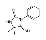 4,4-dimethyl-1-oxo-2-phenyl-1,2,5-thiadiazolidin-3-imine Structure