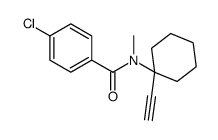 4-chloro-N-(1-ethynylcyclohexyl)-N-methylbenzamide结构式