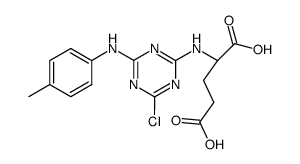 N-[4-chloro-6-(4-methyl-anilino)-[1,3,5]triazin-2-yl]-glutamic acid结构式