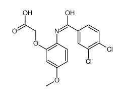2-[2-[(3,4-dichlorobenzoyl)amino]-5-methoxyphenoxy]acetic acid Structure