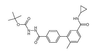 tert-butyl 2-({5'-[(cyclopropylamino)carbonyl]-2'-methyl-1,1'-biphenyl-4-yl}carbonyl)hydrazinecarboxylate Structure