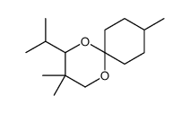 3,3,9-trimethyl-4-propan-2-yl-1,5-dioxaspiro[5.5]undecane结构式