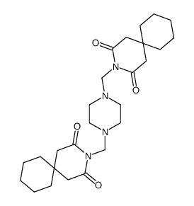 3,3'-piperazine-1,4-diyldimethyl-bis-3-aza-spiro[5.5]undecane-2,4-dione Structure