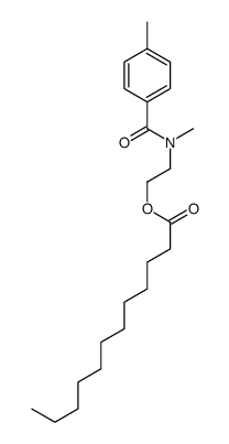 2-[methyl-(4-methylbenzoyl)amino]ethyl dodecanoate结构式