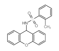 2-methyl-N-(9H-xanthen-9-yl)benzenesulfonamide structure