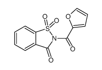 2-(furan-2-carbonyl)-1,1-dioxo-1,2-benzothiazol-3-one结构式