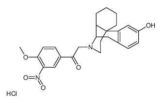 Morphinan-3-ol,17-(4-methoxy-3-nitro)phenacyl-,hydrochloride,(-) Structure