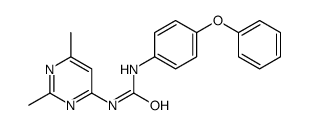1-(2,6-dimethylpyrimidin-4-yl)-3-(4-phenoxyphenyl)urea结构式
