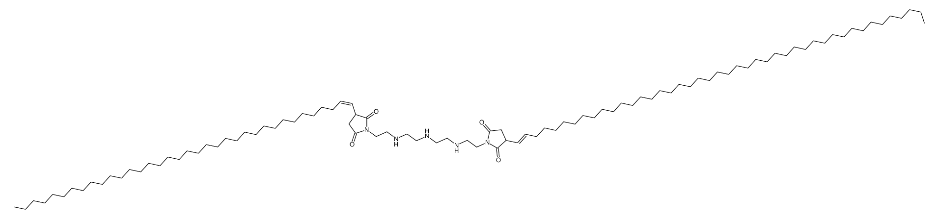 1-[2-[[2-[[2-[[2-[2,5-dioxo-3-(tetratetracontenyl)-1-pyrrolidinyl]ethyl]amino]ethyl]amino]ethyl]amino]ethyl]-3-(hexatriacontenyl)pyrrolidine-2,5-dione结构式