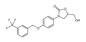 5-(hydroxymethyl)-3-[4-[[3-(trifluoromethyl)phenyl]methoxy]phenyl]-1,3-oxazolidin-2-one结构式