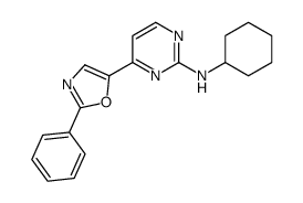 N-cyclohexyl-4-(2-phenyl-1,3-oxazol-5-yl)pyrimidin-2-amine结构式