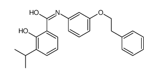 2-hydroxy-N-[3-(2-phenylethoxy)phenyl]-3-propan-2-ylbenzamide结构式