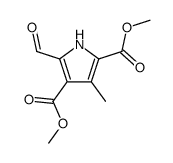 dimethyl 5-formyl-3-methyl-1H-pyrrole-2,4-dicarboxylate Structure