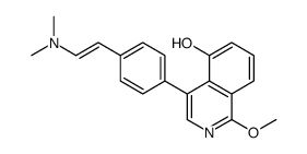 4-[4-[2-(dimethylamino)ethenyl]phenyl]-1-methoxyisoquinolin-5-ol Structure