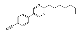 4-(2-heptylpyrimidin-5-yl)benzonitrile结构式