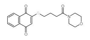 1,4-Naphthalenedione,2-[[4-(4-morpholinyl)-4-oxobutyl]thio]-结构式