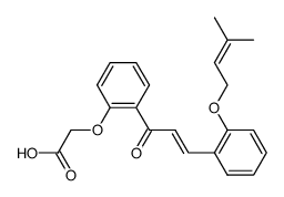 (2-{(E)-3-[2-(3-Methyl-but-2-enyloxy)-phenyl]-acryloyl}-phenoxy)-acetic acid Structure