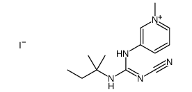 1-cyano-2-(2-methylbutan-2-yl)-3-(1-methylpyridin-1-ium-3-yl)guanidine,iodide结构式