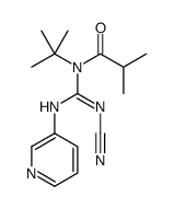 N-tert-butyl-N-(N-cyano-N'-pyridin-3-ylcarbamimidoyl)-2-methylpropanamide Structure