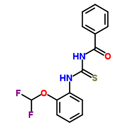 N-{[2-(Difluoromethoxy)phenyl]carbamothioyl}benzamide结构式