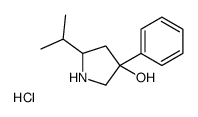 3-phenyl-5-propan-2-ylpyrrolidin-3-ol,hydrochloride结构式