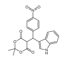 2,2-dimethyl-5-[(4-nitrophenyl)(1H-indol-3-yl)methyl]-1,3-dioxane-4,6-dione结构式