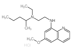 N-ethyl-N-(6-methoxyquinolin-8-yl)-N-pentan-2-yl-ethane-1,2-diamine structure